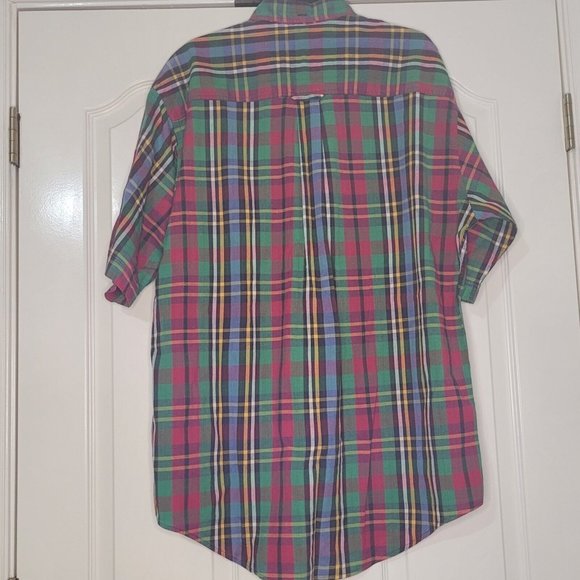 Vintage Brothers SERO Shirtmakers Red Plaid Combed Cotton Men's Shirt L/S Size L - Picture 3 of 8